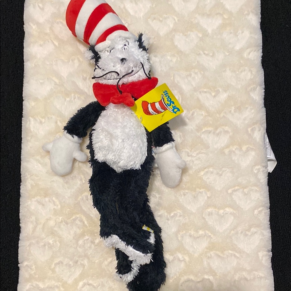 Dr. Seuss Black and White Cat in the Hat Plush